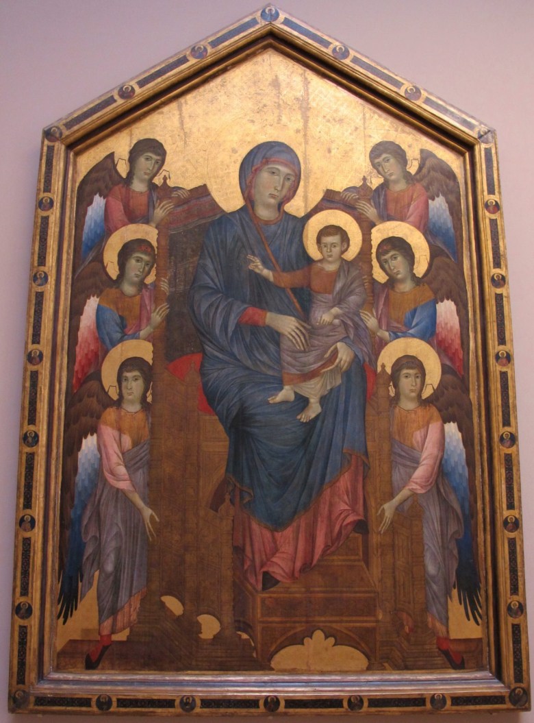 Cimabue’s “Maesta” pre-restoration photograph from November 15，2013 (Francesco Bini/Wikimedia Commons)