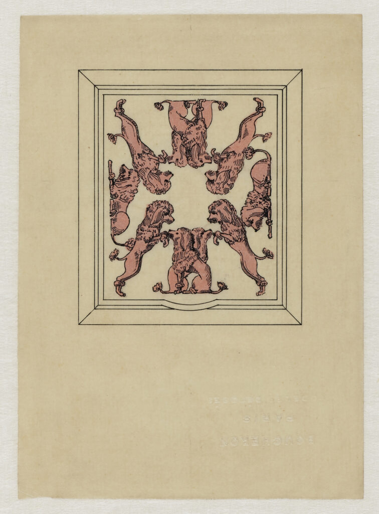 Poodle Powder Box 贵宾犬粉饼盒 French，1940，ink and gouache on tracing paper