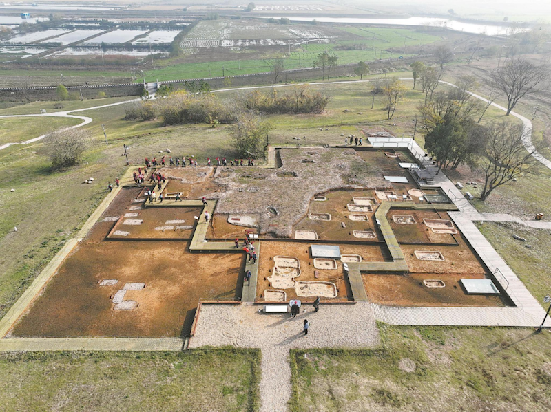 凌家滩墓地祭祀区航拍