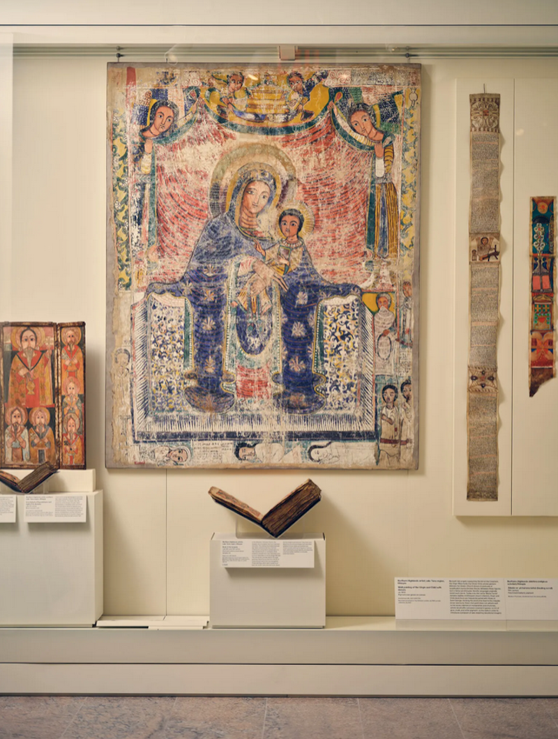 圣母子壁画，可能创作于埃塞俄比亚塔那湖地区，约1800年