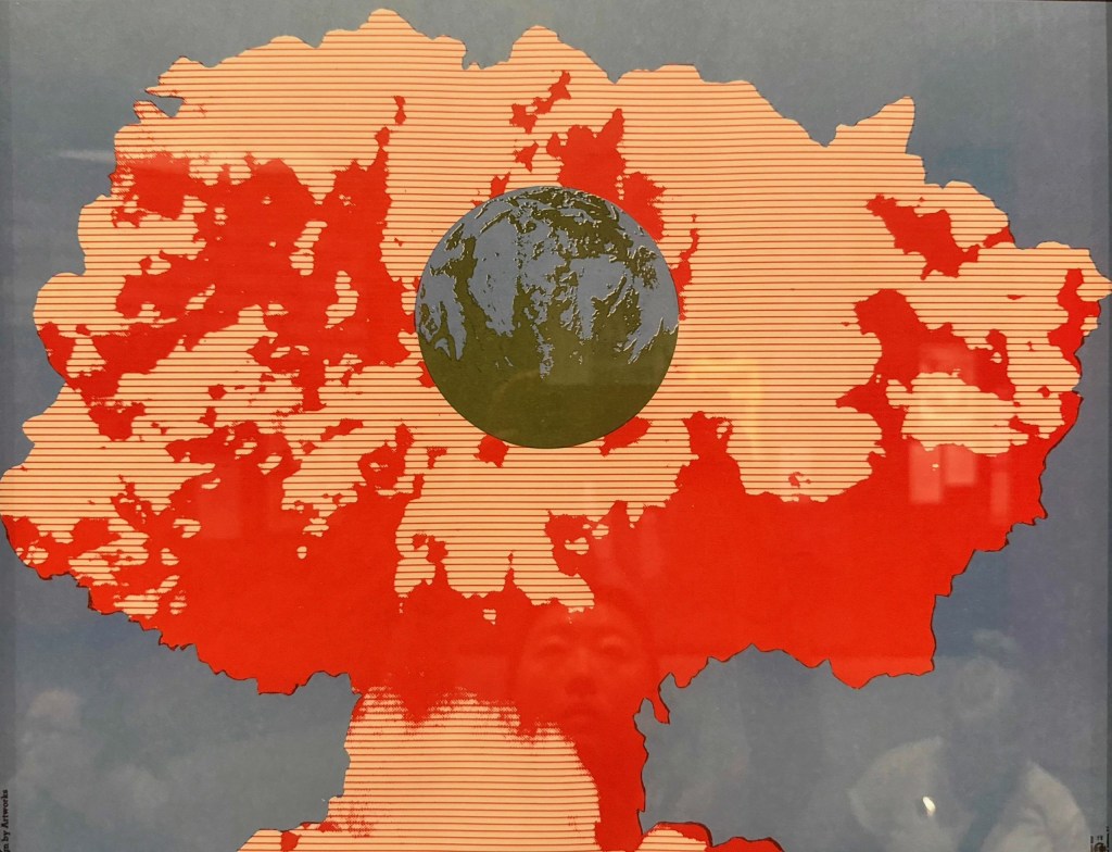 On August 6, 1945, the United States detonated an atomic bomb on the populous city of Hiroshima, Japan, killing a quarter of a million people. Eighty years — almost to the day — since the devastation wreaked by that first nuclear weapon, Fallout: Atoms for War & Peace at Poster House chronicles the development and response to what it calls “two of the most significant inventions of the modern era,” and two sides of the same coin: the nuclear weapon and the nuclear power station.