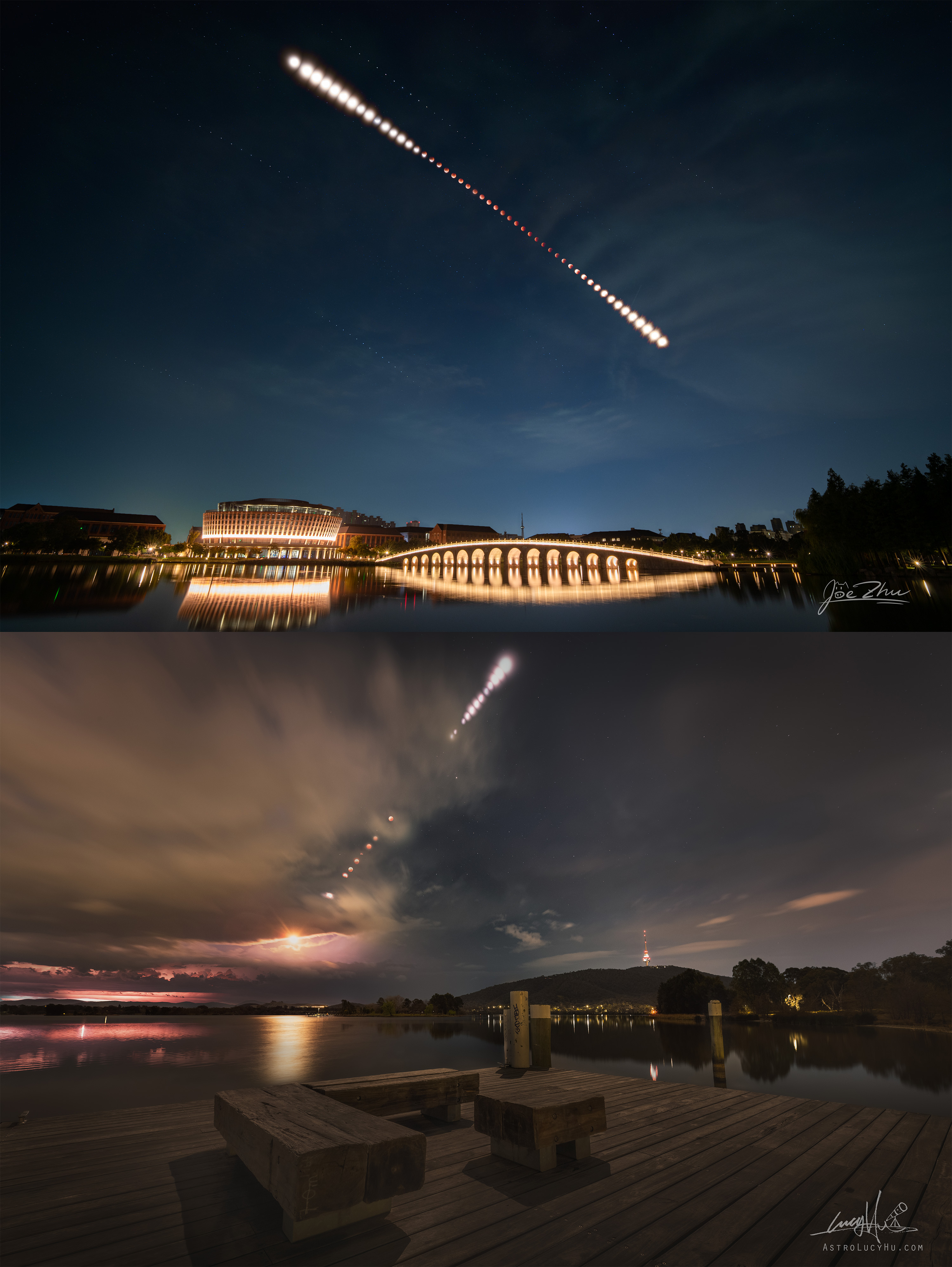 南北半球的月食