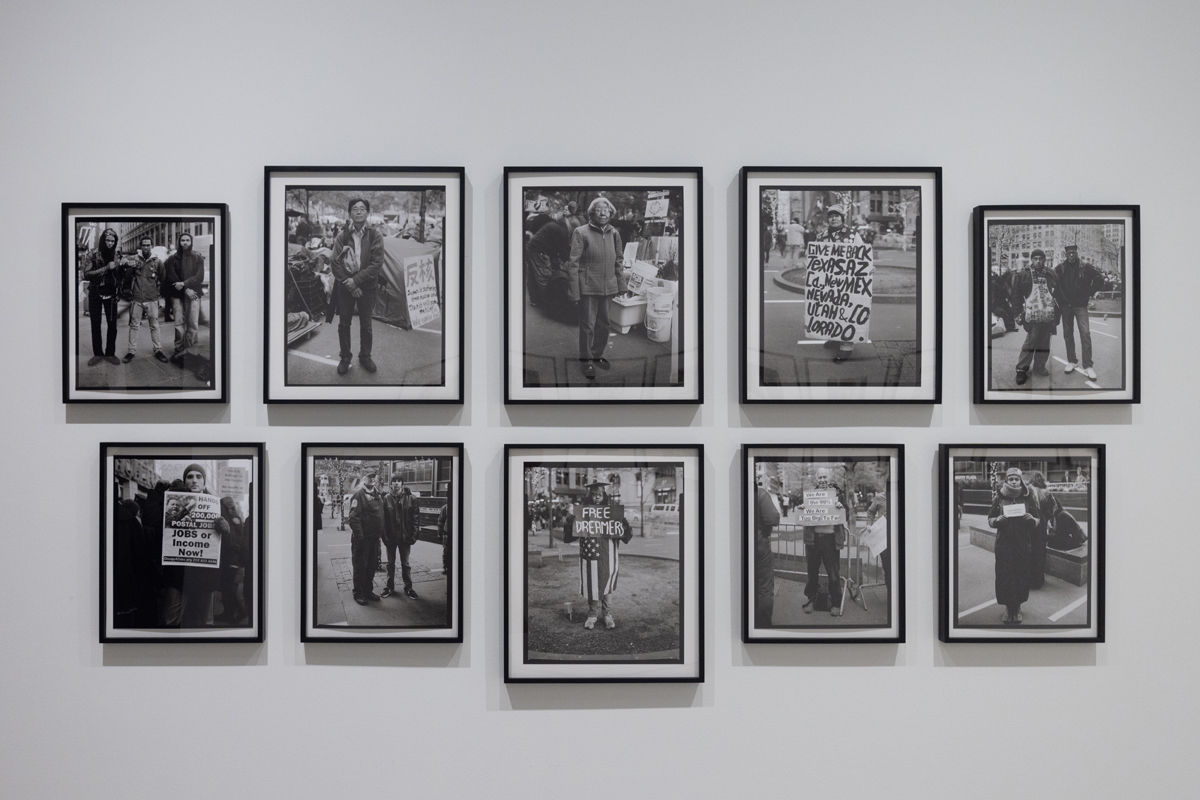 American Job: 1940–2011，installation view. Courtesy International Center of Photography. Pictured: photographs by Accra Shepp.