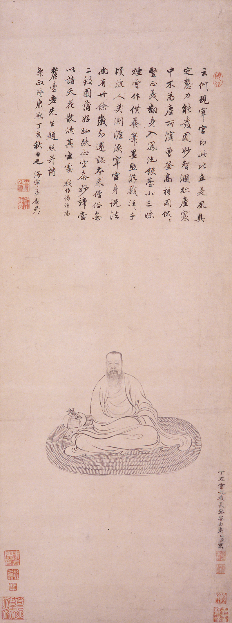 禹之鼎 王原祁像 轴 纸本 墨笔 90.7×34cm 1707年 南京博物院藏