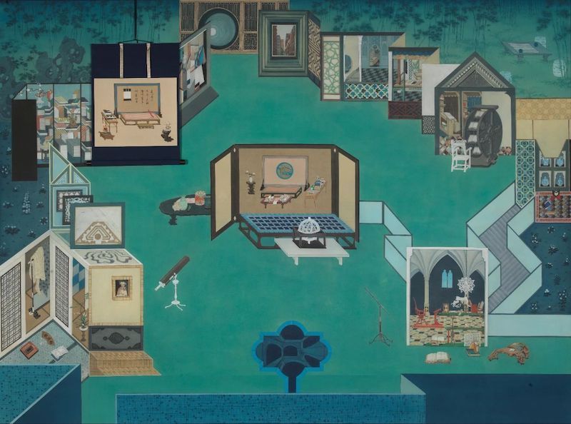 徐累，《世界的重屏》 220×300cm（画芯） 2021-2022 绢本