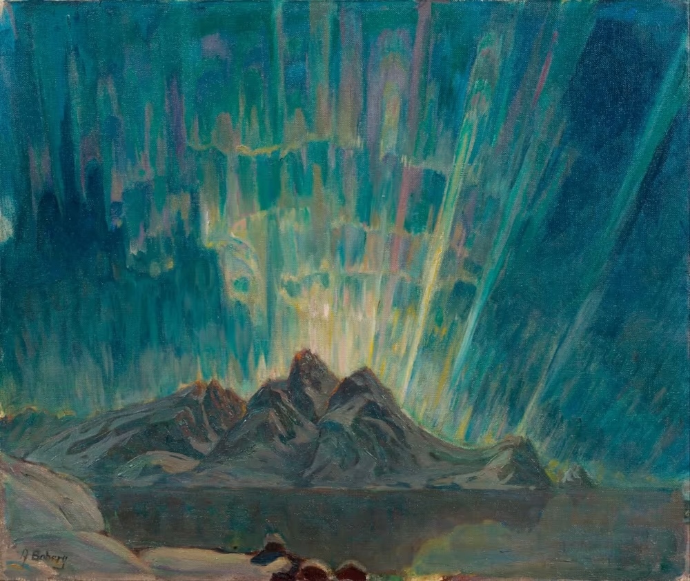安娜·博贝里，《北极光，来自挪威北部的习作》 © 斯德哥尔摩国家博物馆