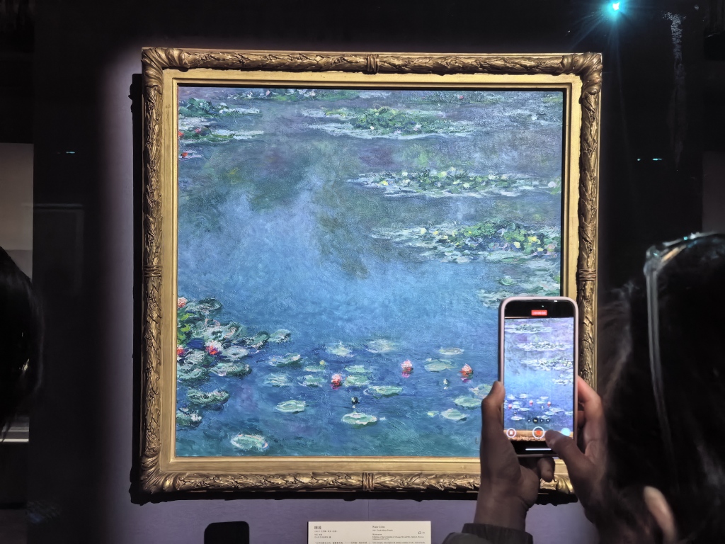 《睡莲》克劳德·莫奈，展厅现场