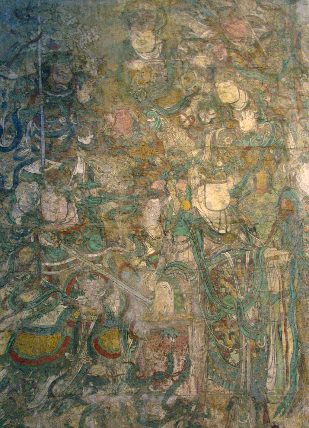 广胜寺下寺后殿元代壁画《药师佛佛会图》—十二神将中之六神将 