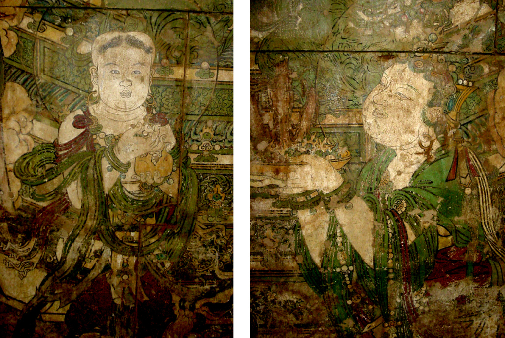 广胜寺下寺后殿元代壁画《炽盛光佛佛会图》下方的供养人图