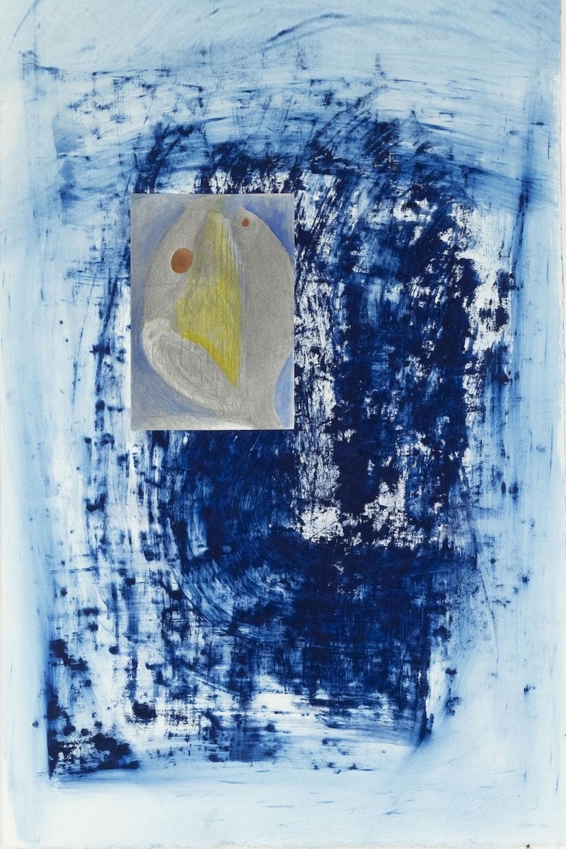 保罗·劳迪萨，《飞鱼》综合材料，版画，50×70 cm，2021年