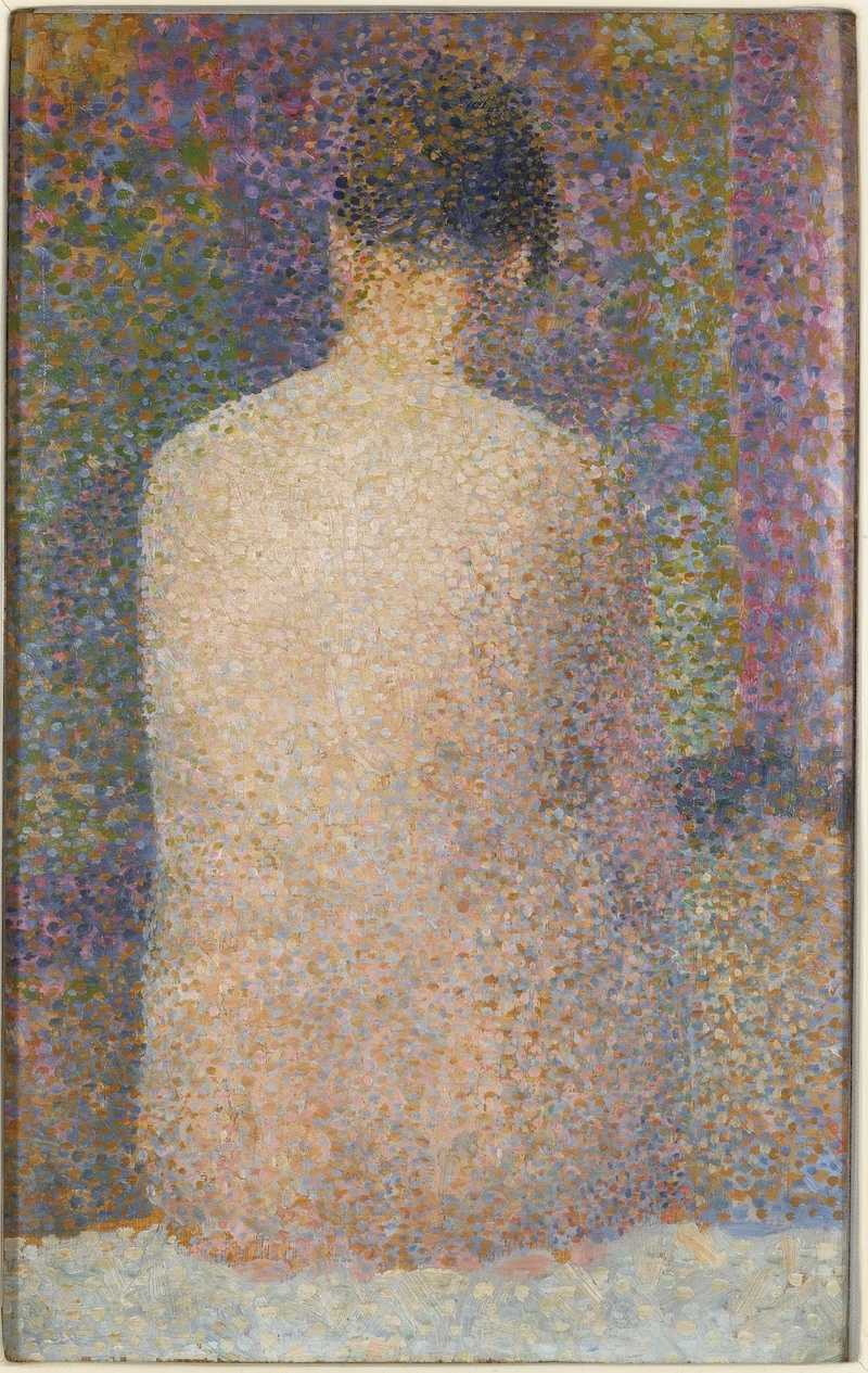 乔治·修拉《模特背影》1887，木板油画© photo : Musée d’Orsay，Dist. RMN-Grand Palais / Patrice Schmidt