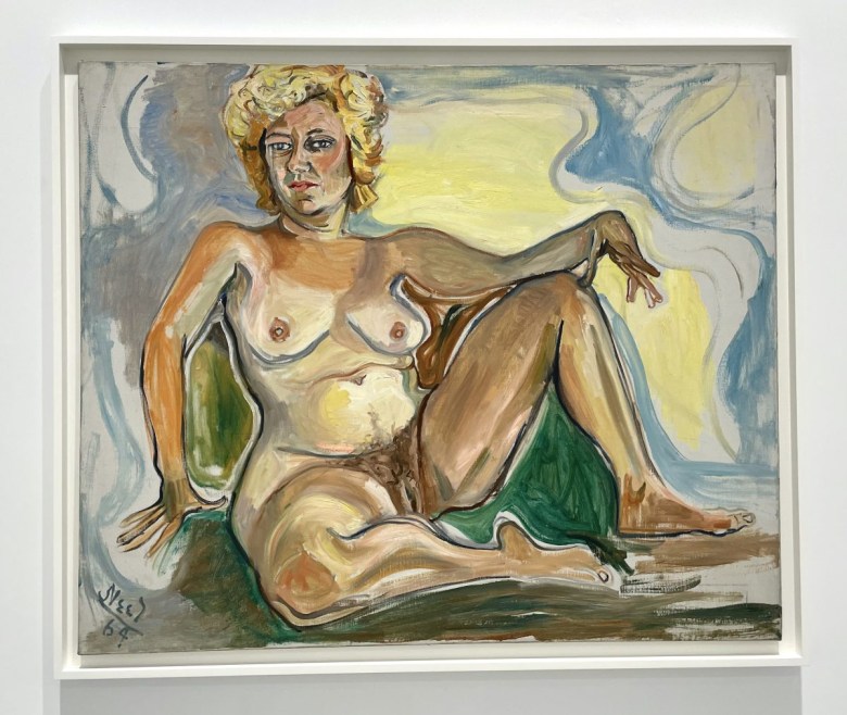 Alice Neel，“Ruth Nude” (1964)，oil on canvas (photo Natalie Haddad/Hyperallergic)