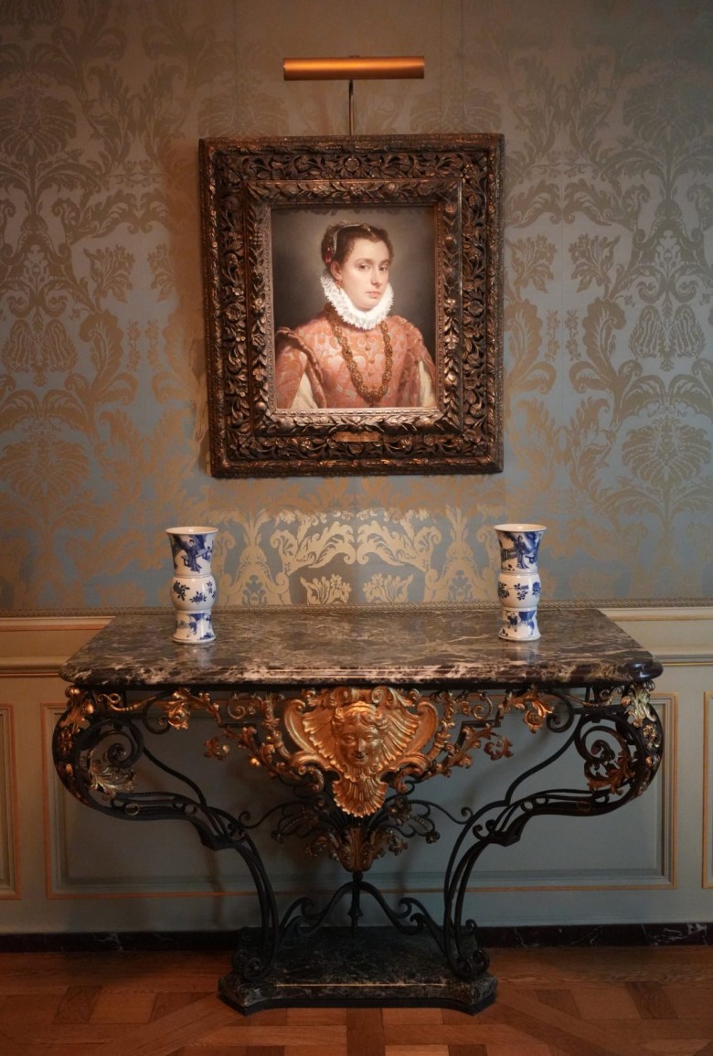 The newly donated “Portrait of a Woman” (c. 1575) by Giovanni Battista Moroni hangs in the renovated galleries