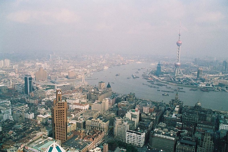 华东电力大楼及周边航拍，1994年，陆杰