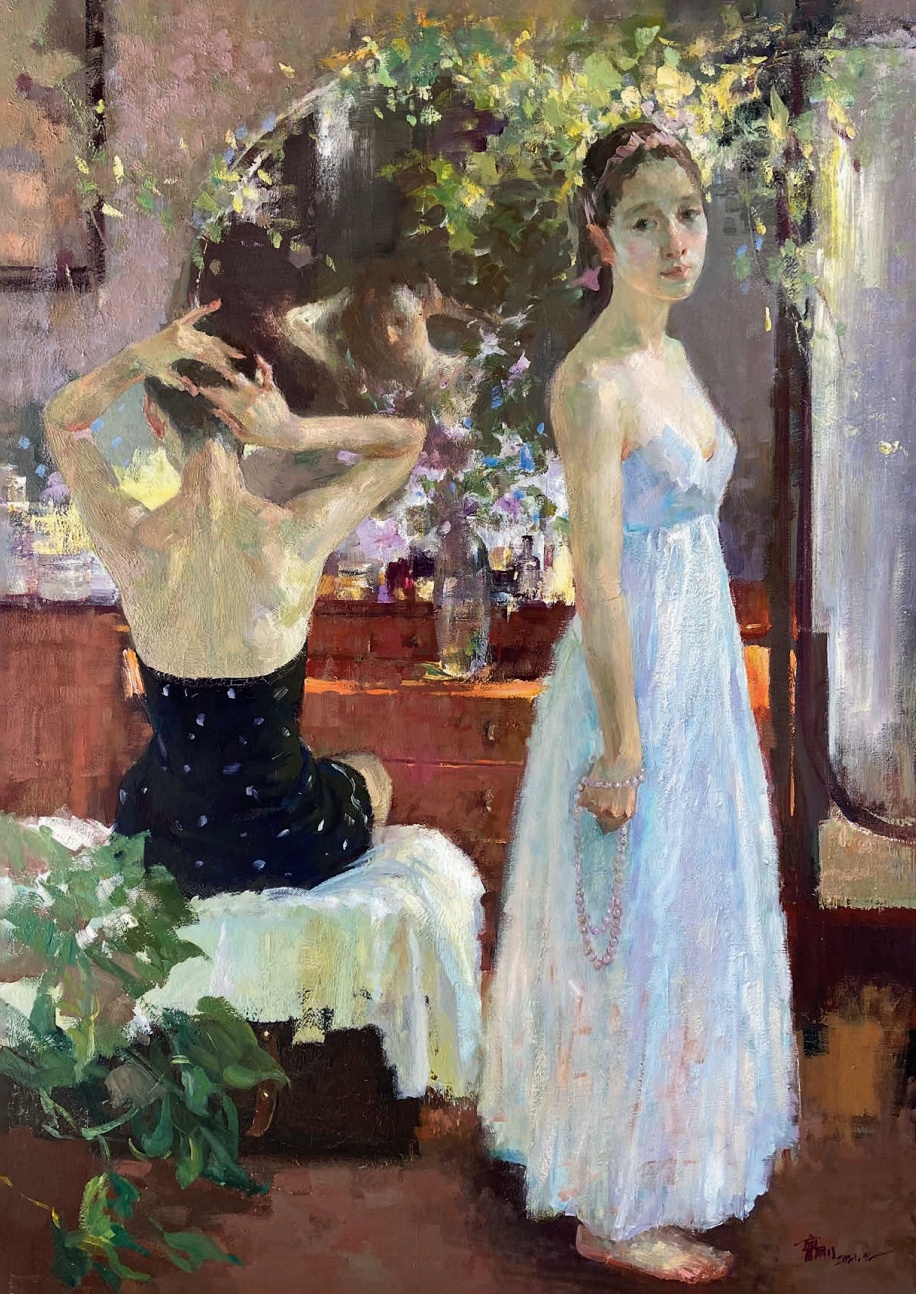 《晨妆》  曹刚 布面油画  2022